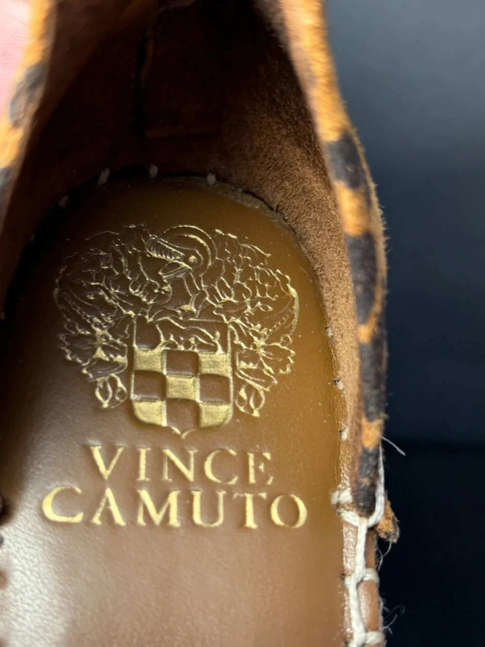 Vince Camuto Leopard Espadrille Platform Sandals Ankle Wrap Rope Sole EU 36 1/2
